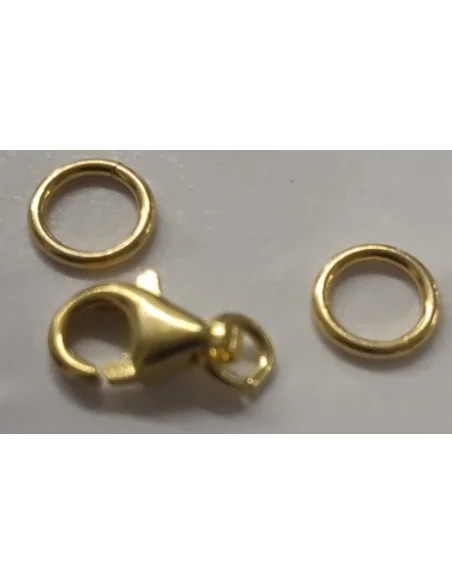 Fermoir 6mm argent plaqué Or