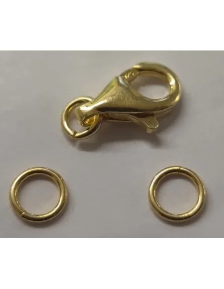 Fermoir 6mm argent plaqué Or