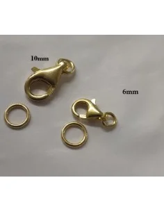 Fermoir 10mm argent plaqué Or 2