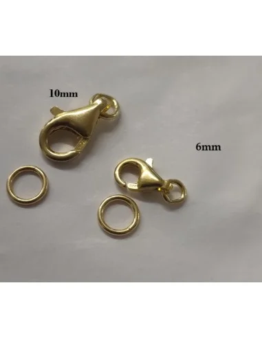 Fermoir 10mm argent plaqué Or