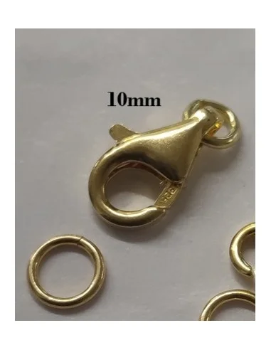 Fermoir 10mm argent plaqué Or