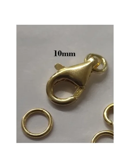 Fermoir 10mm argent plaqué Or