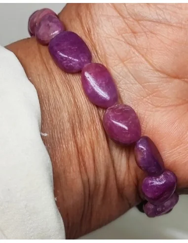 Bracelet spinelle rouge ovale