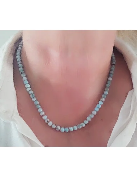 Larimar 5mm collier