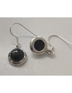 Boucles en tourmaline noire montées en argent 2