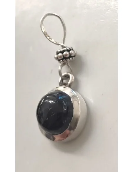 Pendentif en tourmaline noire montées en argent