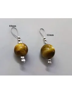 Oeil de tigre doré 10mm pendentif 2