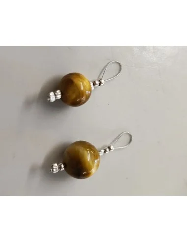 Oeil de tigre doré 12mm pendentif