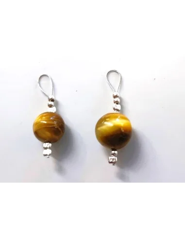 Oeil de tigre doré 12mm pendentif