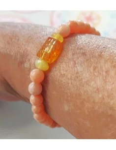 Opale jaune, pierre du soleil, citrine bracelet de la joie 2