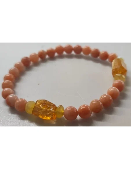 Opale jaune, pierre du soleil, citrine bracelet de la joie