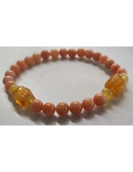 Opale jaune, pierre du soleil, citrine bracelet de la joie