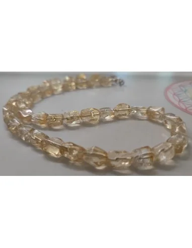 Collier citrine rectangulaire facettées
