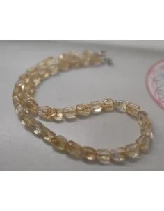 Collier citrine rectangulaire facettées 2