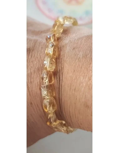 Bracelet citrine rectangulaire facettées