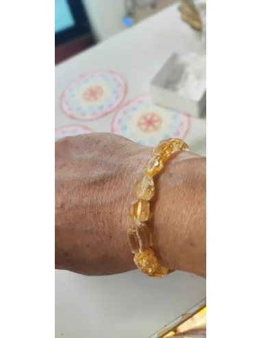 Bracelet citrine rectangulaire facettées
