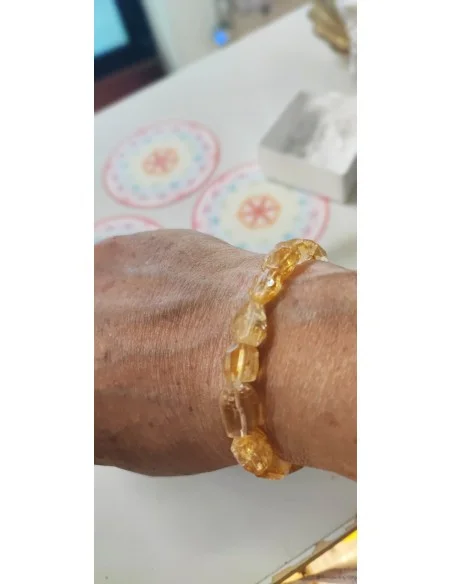 Bracelet citrine rectangulaire facettées