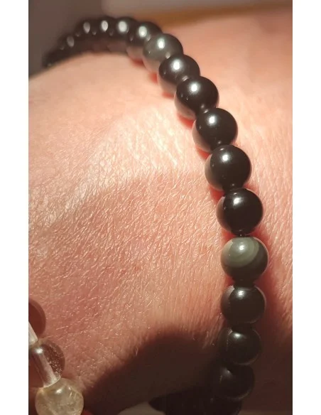 Obsidienne Oeil Celeste 6mm bracelet