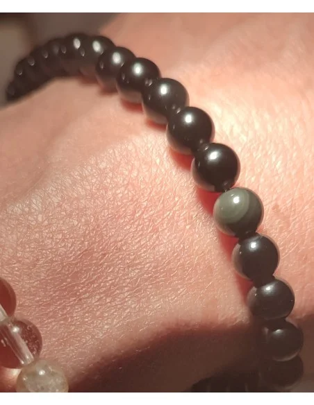 Obsidienne Oeil Celeste 6mm bracelet