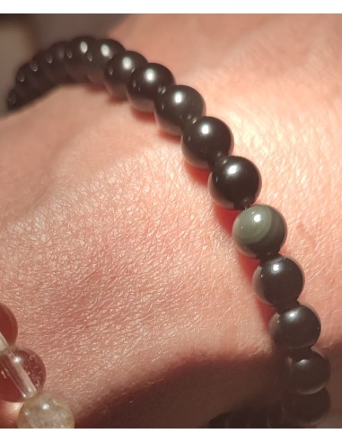 Obsidienne Oeil Celeste 8mm bracelet