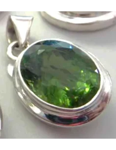 Péridot Gemme pendentif argent 2
