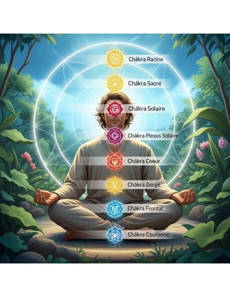 Sept Crèmes pour les 7 chakras 10ml.