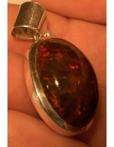 Opale noire Australie pendentif