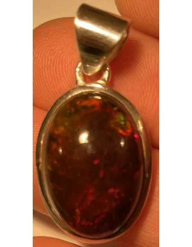 Opale noire Australie pendentif