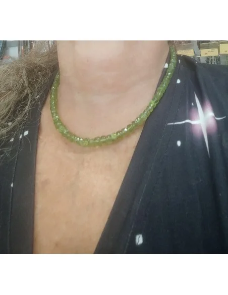 Péridot collier pierres semi-precieuses