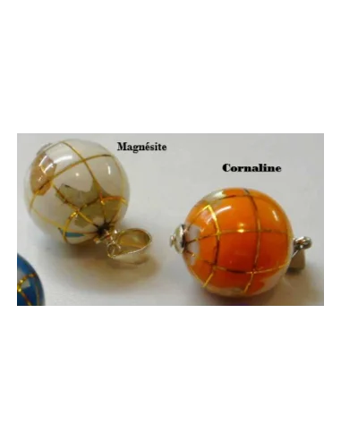 Globe pendentif pierre