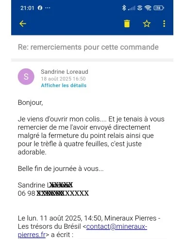 Sélénite cœur pendentif