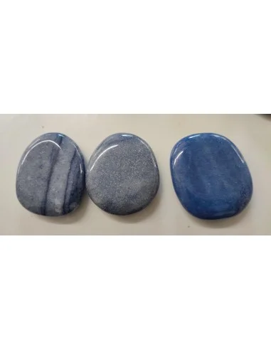 Quartz bleu galet pierre plate pour la...