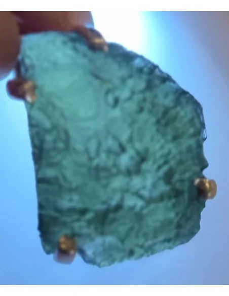 Grands pendentifs en moldavite montées en argent