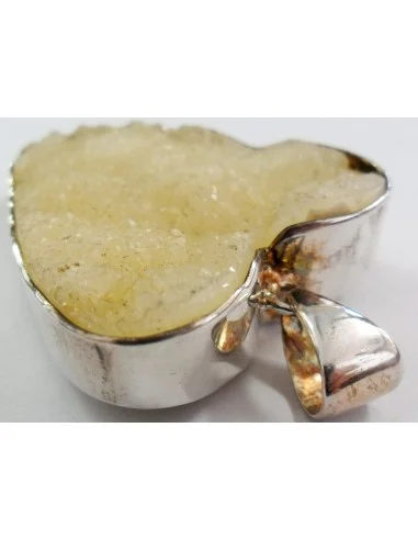 Calcedoine blanche pendentif