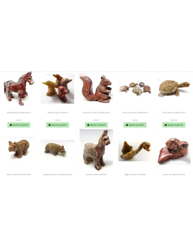 Petits animaux en stéatite, Artisant du Pérou....