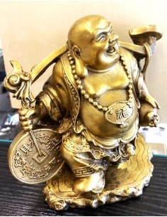 Bouddha de l'Abondance (Hotei) – Grande Sculpture en...