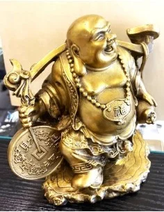 Bouddha de l'Abondance (Hotei) – Grande Sculpture en...