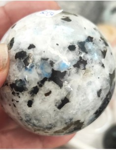 Sphère en Labradorite Blanche (Péristérite) - 50 mm 2
