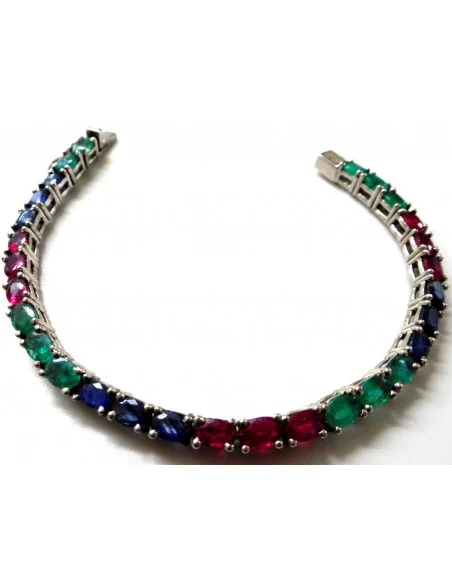 Émeraudes, rubis, saphirs, gemmes bracelet