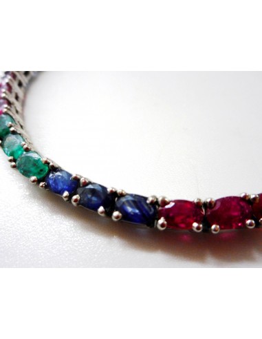 Émeraudes, rubis, saphirs, gemmes bracelet