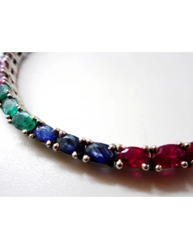 Émeraudes, rubis, saphirs, gemmes bracelet