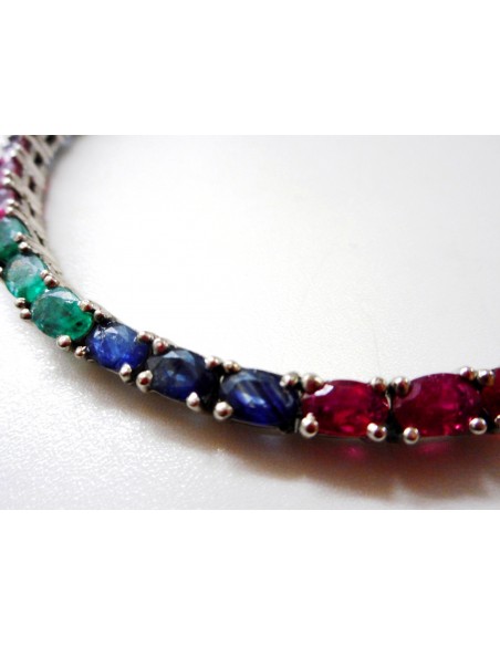 Émeraudes, rubis, saphirs, gemmes bracelet
