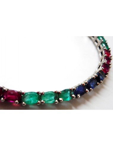 Émeraudes, rubis, saphirs, gemmes bracelet