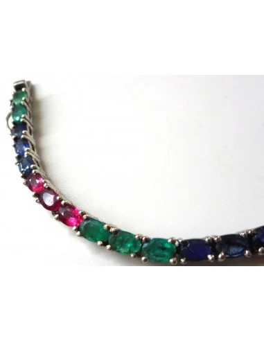 Émeraudes, rubis, saphirs, gemmes bracelet