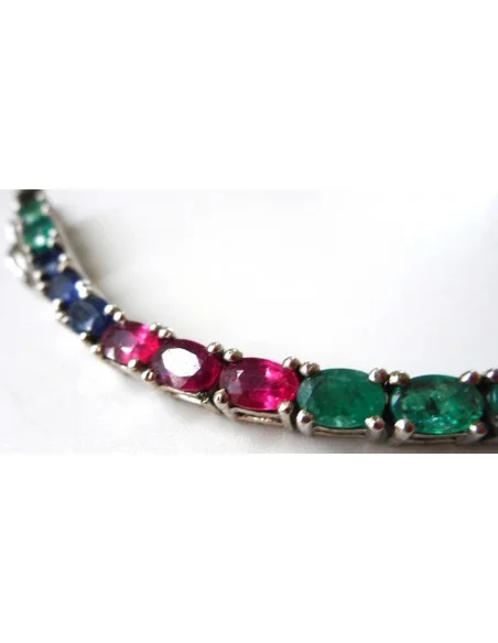 Émeraudes, rubis, saphirs, gemmes bracelet