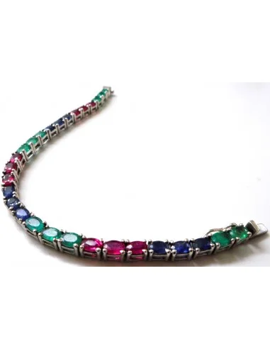 Émeraudes, rubis, saphirs, gemmes bracelet