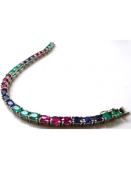 Émeraudes, rubis, saphirs, gemmes bracelet