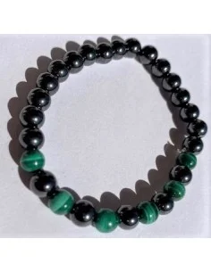 Bracelet Synergie "Soulagement" : Magnétite & Malachite...