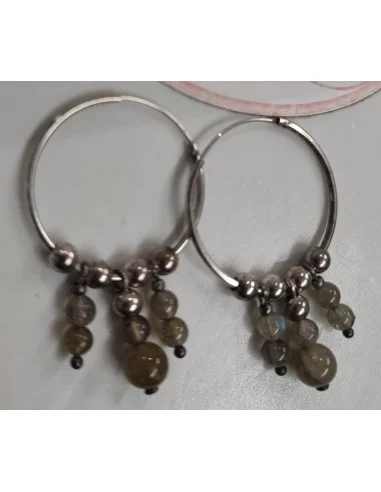 Boucles d'Oreilles Créoles en Argent 925 &...