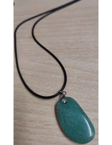 Aventurine percé cordon fermoir